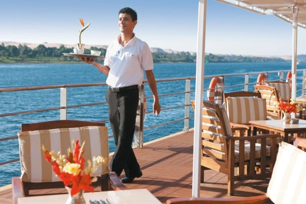 Sun deck of the MS Tosca Nile Cruise Nile cruise